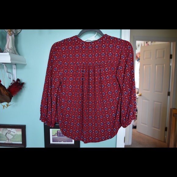 Forever 21 red blouse - Picture 2 of 4